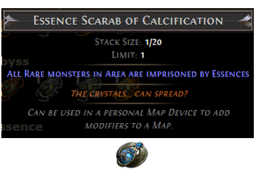 PoE Essence Scarab of Calcification