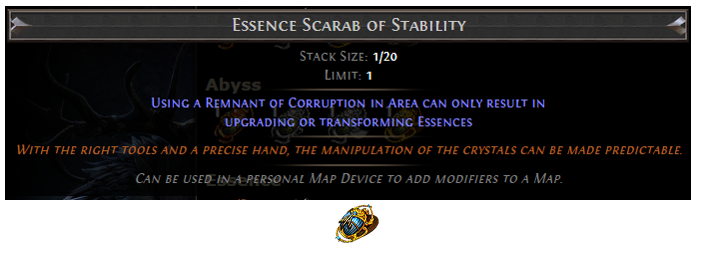 PoE Essence Scarab of Stability