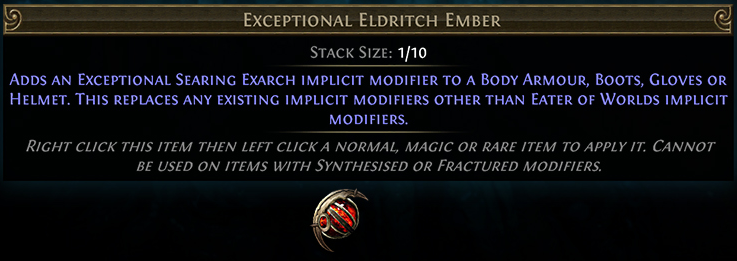 Exceptional Eldritch Ember PoE