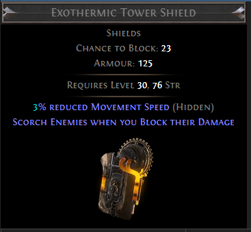 Exothermic Tower Shield