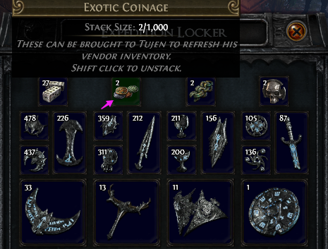 Exotic Coinage PoE