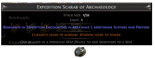 PoE Expedition Scarab of Archaeology