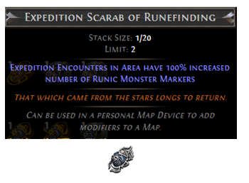 PoE Expedition Scarab of Runefinding