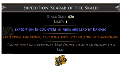 PoE Expedition Scarab of the Skald