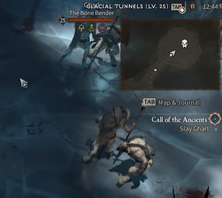 Explore the Glacial Tunnels with Chieftain Glous - Diablo 4