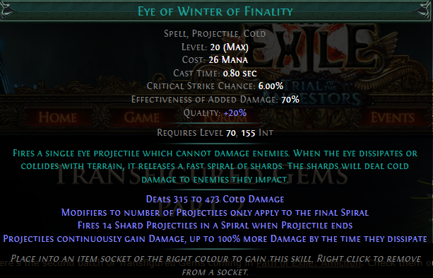 PoE Eye of Winter of Finality