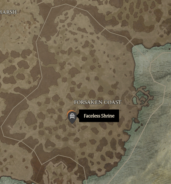 Faceless Shrine Diablo 4 Location