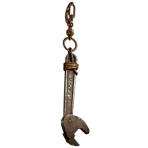 Rusty Wrench on a Chain Flair