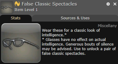 False Classic Spectacles