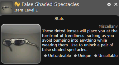 False Shaded Spectacles