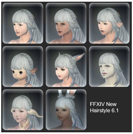 FFXIV 6.1 Viera Hairstyles