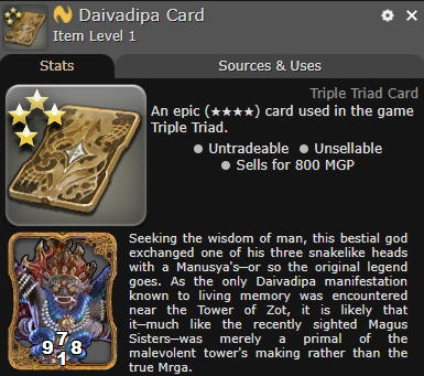 Daivadipa Card