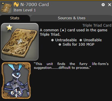 FFXIV N-7000 Card