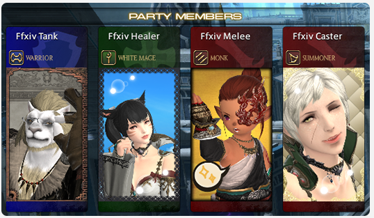 FFXIV Party members' instant portraits FF14