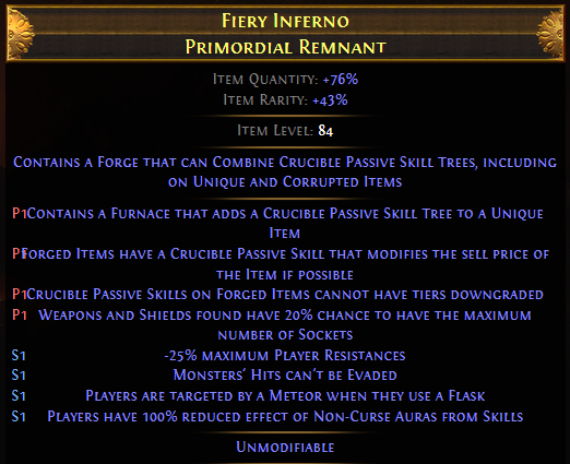 Fiery Inferno Primordial Remnant