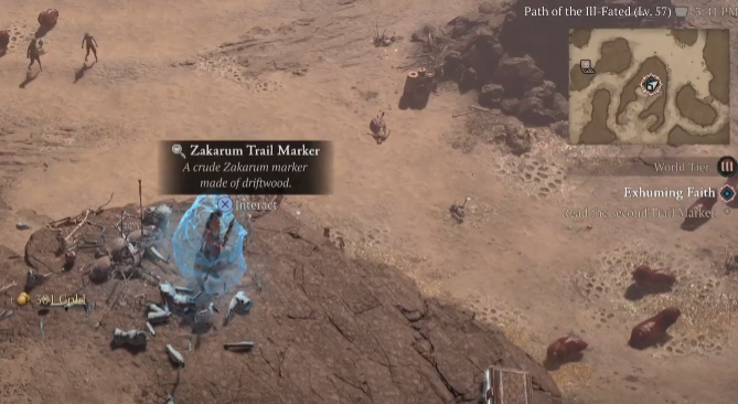 Find the Zakarum Trail Marker on the overlook - Diablo 4