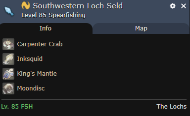 Fishing Log: Southwestern Loch Seld FFXIV