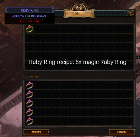 Five magic Ruby Ring recipe