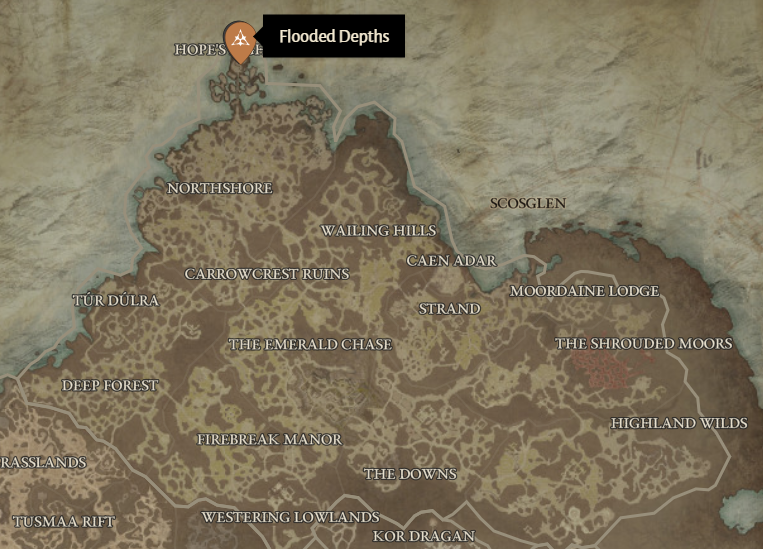 Flooded Depths Diablo 4 Location