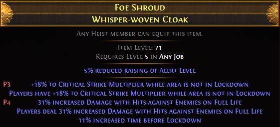 Foe Shroud Whisper-woven Cloak