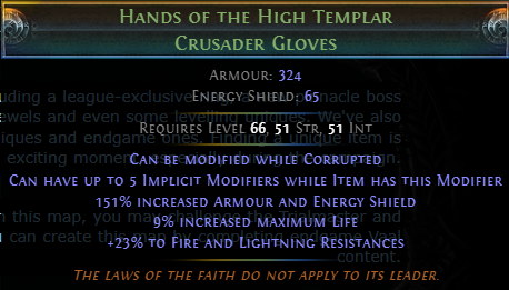 foil Hands of the High Templar PoE