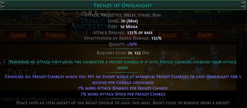 PoE Frenzy of Onslaught