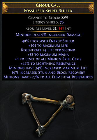 Ghoul Call Fossilised Spirit Shield