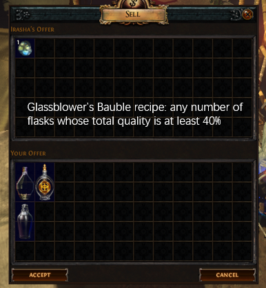 Glassblower's Bauble 40% quality recipe