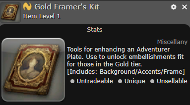 Gold Framer's Kit