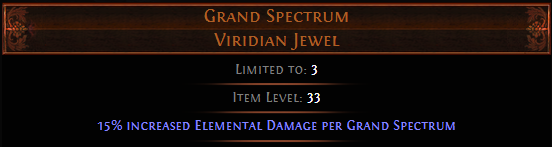 Grand Spectrum Viridian Jewel PoE