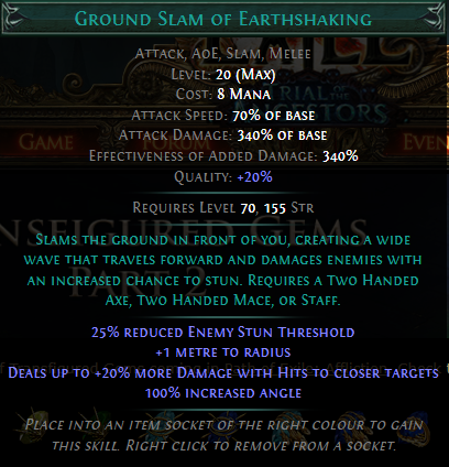 PoE Ground Slam of Earthshaking