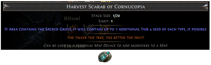 PoE Harvest Scarab of Cornucopia