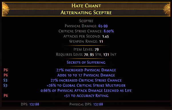 Hate Chant Alternating Sceptre