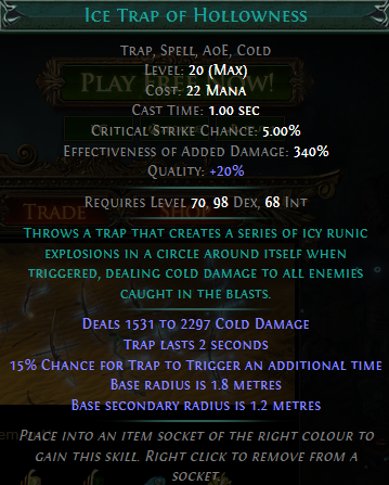 PoE Ice Trap of Hollowness
