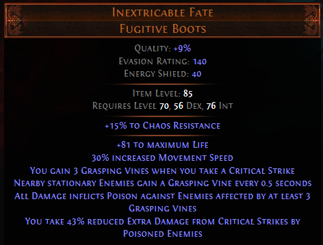 Inextricable Fate PoE