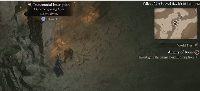 Investigate the Immemorial Inscription - Diablo 4