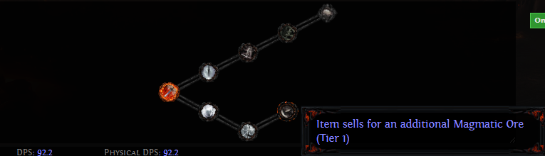Item sells for an additional Magmatic Ore