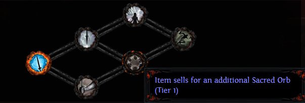 Item sells for an additional Sacred Orb