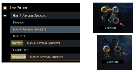item that has an Abyssal socket