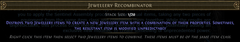 Jewellery Recombinator PoE
