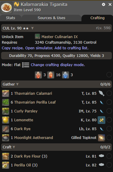 Kalamarakia Tiganita Crafting Recipe