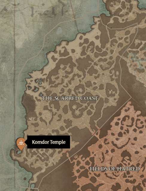 Komdor Temple Diablo 4 Location