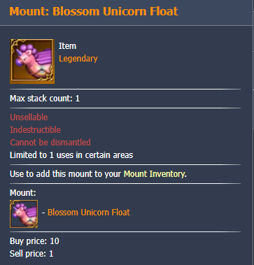 Lost Ark Mount: Blossom Unicorn Float