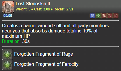 Lost Stoneskin II FFXIV