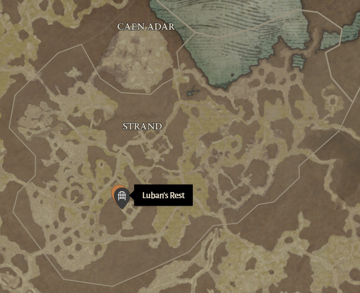 Luban's Rest Diablo 4 Location