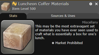 FFXIV Luncheon Coffer Materials
