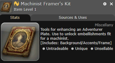 Machinist Framer's Kit