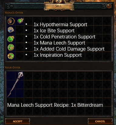 Mana Leech Support Recipe
