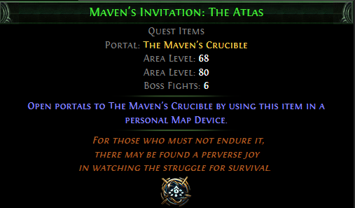 Maven's Invitation: The Atlas Quest PoE
