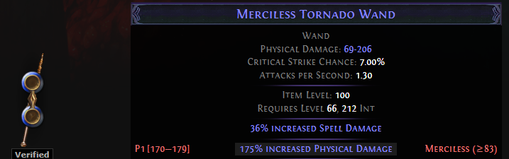 Merciless Tornado Wand